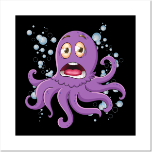 I really Like octopus Cute animals Funny octopus cute baby outfit Cute Little octopi Posters and Art